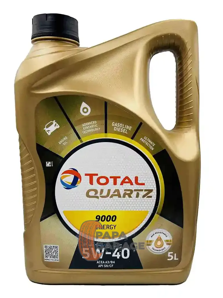 TOTAL QUARTZ 9000 ENERGY 5W-40 5 L + ORIGINAL Citroen Peugeot Ölfilter  1109.CL