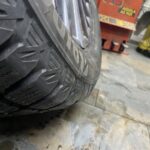 The appearance of the tire after repairing the bump